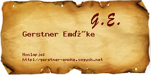 Gerstner Emőke névjegykártya